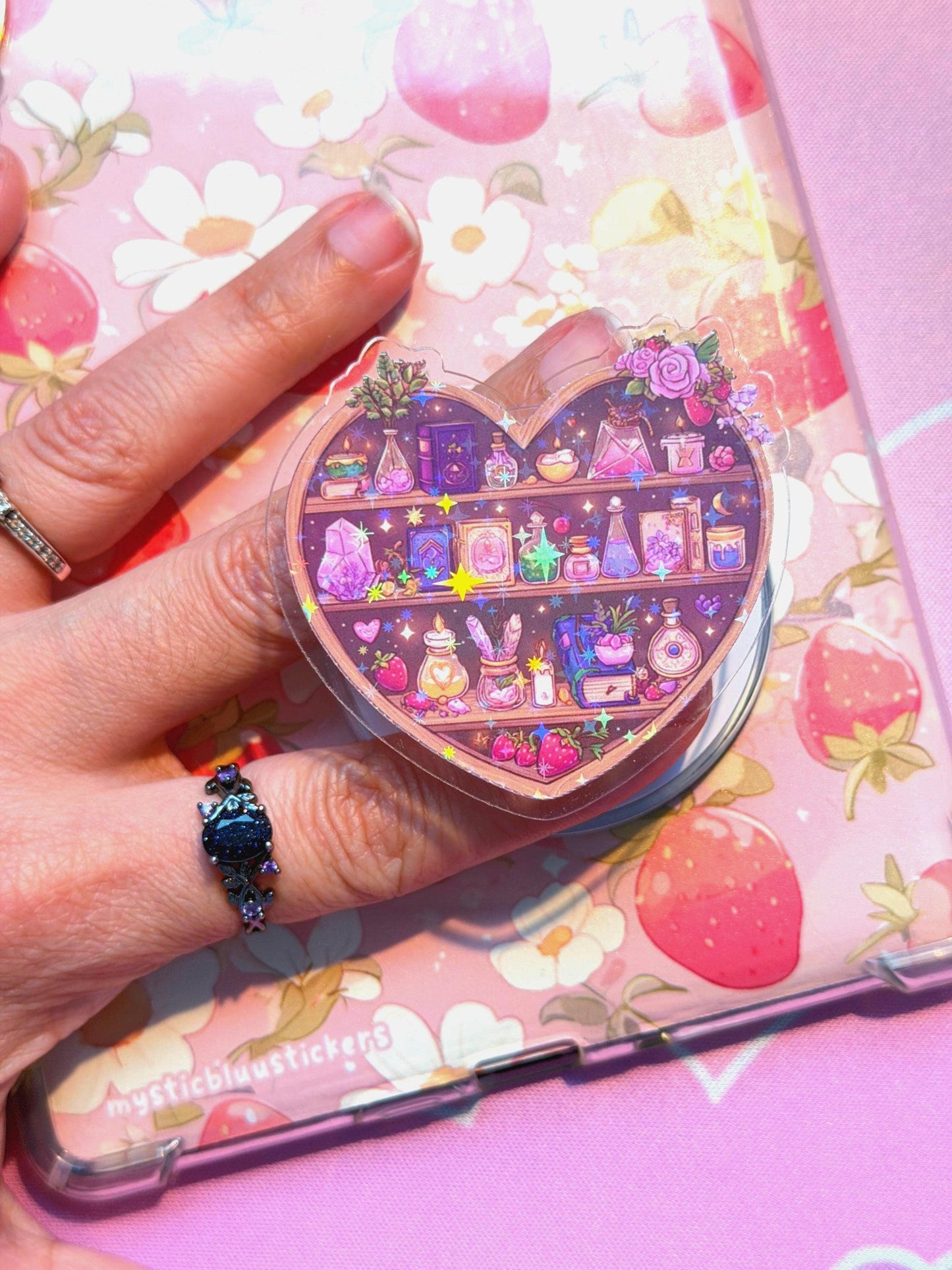 Witchy MagSafe Kindle Grip: Holographic 2D Magical Phone Grip