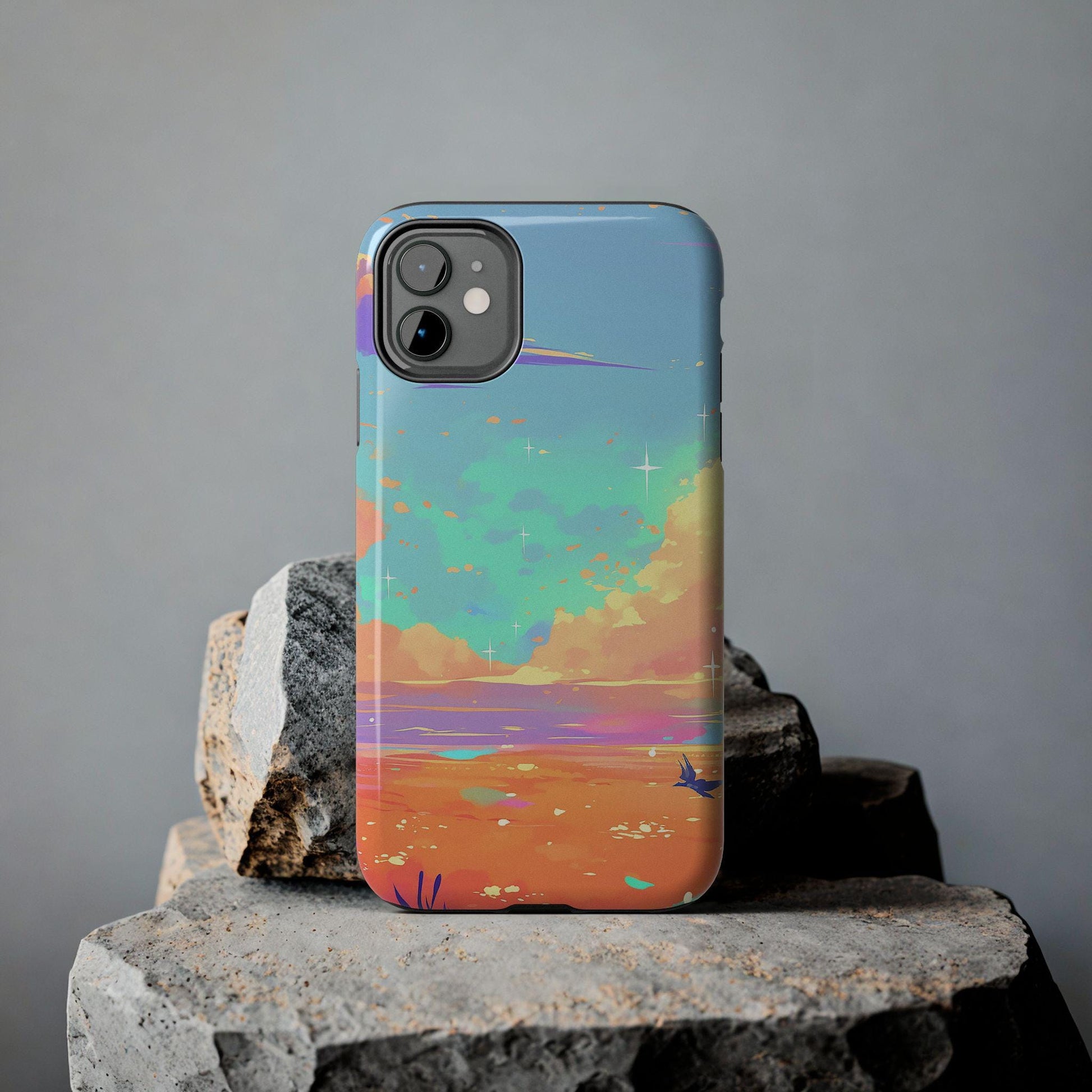 Fantasy Skies | dreamy floral celestial iPhone cover