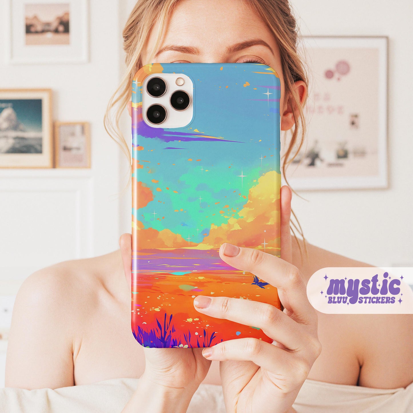 Fantasy Skies | dreamy floral celestial iPhone cover