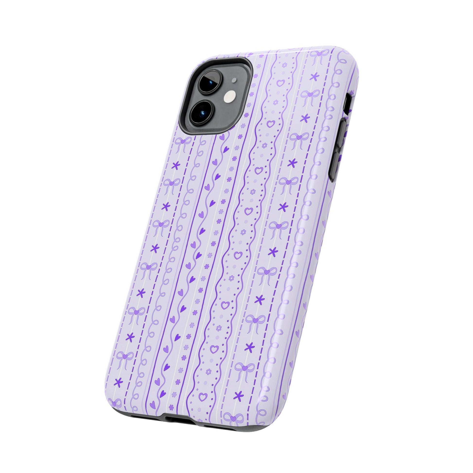 Purple Coquette Bow Phone Case, Cute iPhone Cover