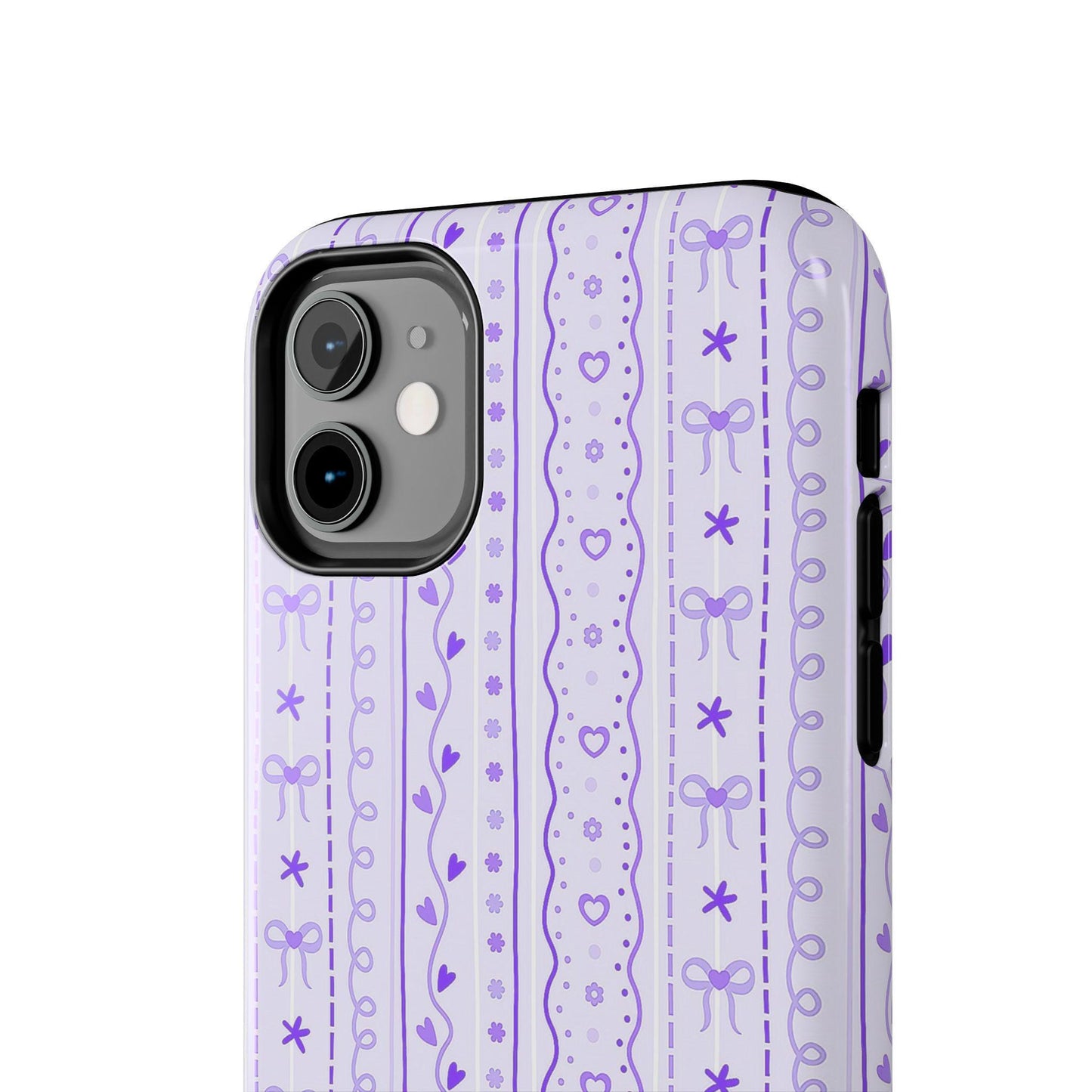 Purple Coquette Bow Phone Case, Cute iPhone Cover