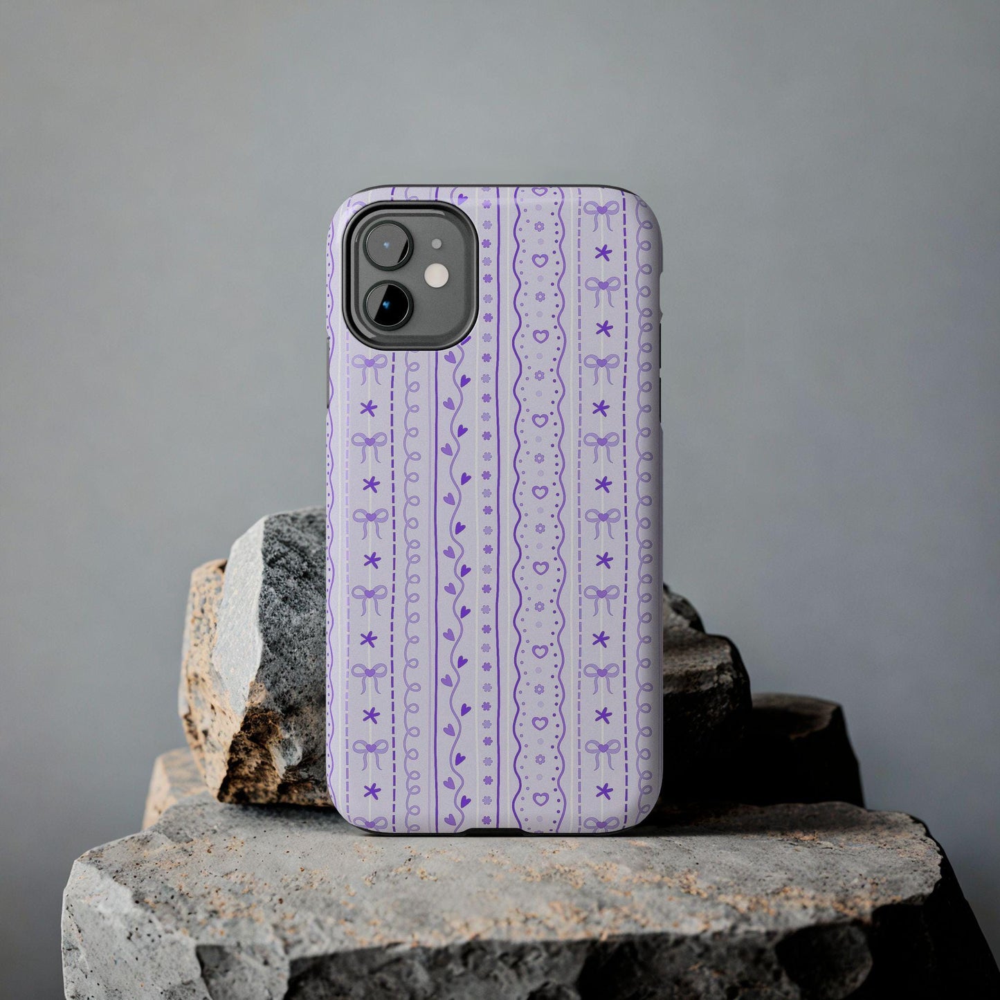 Purple Coquette Bow Phone Case, Cute iPhone Cover