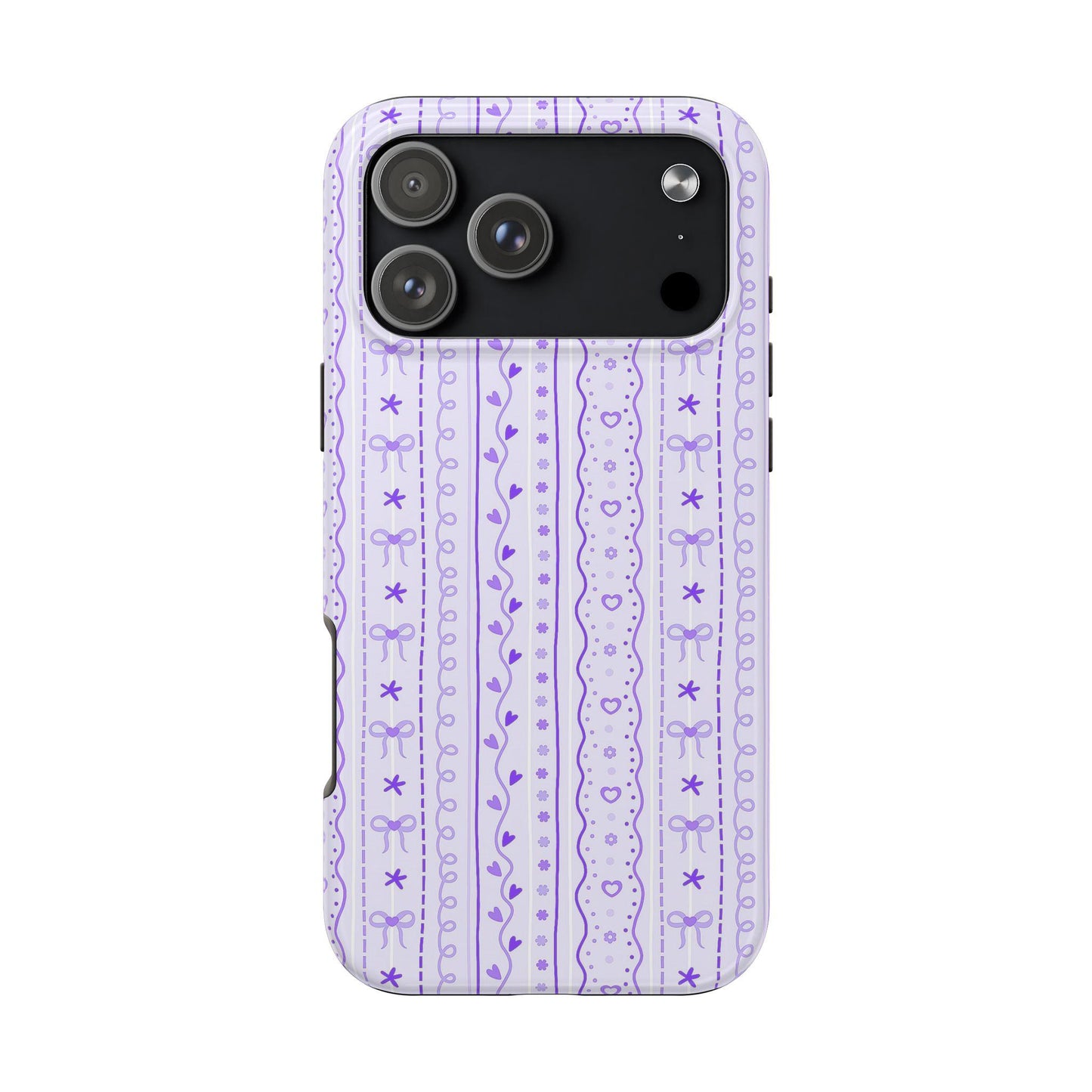 Purple Coquette Bow Phone Case, Cute iPhone Cover