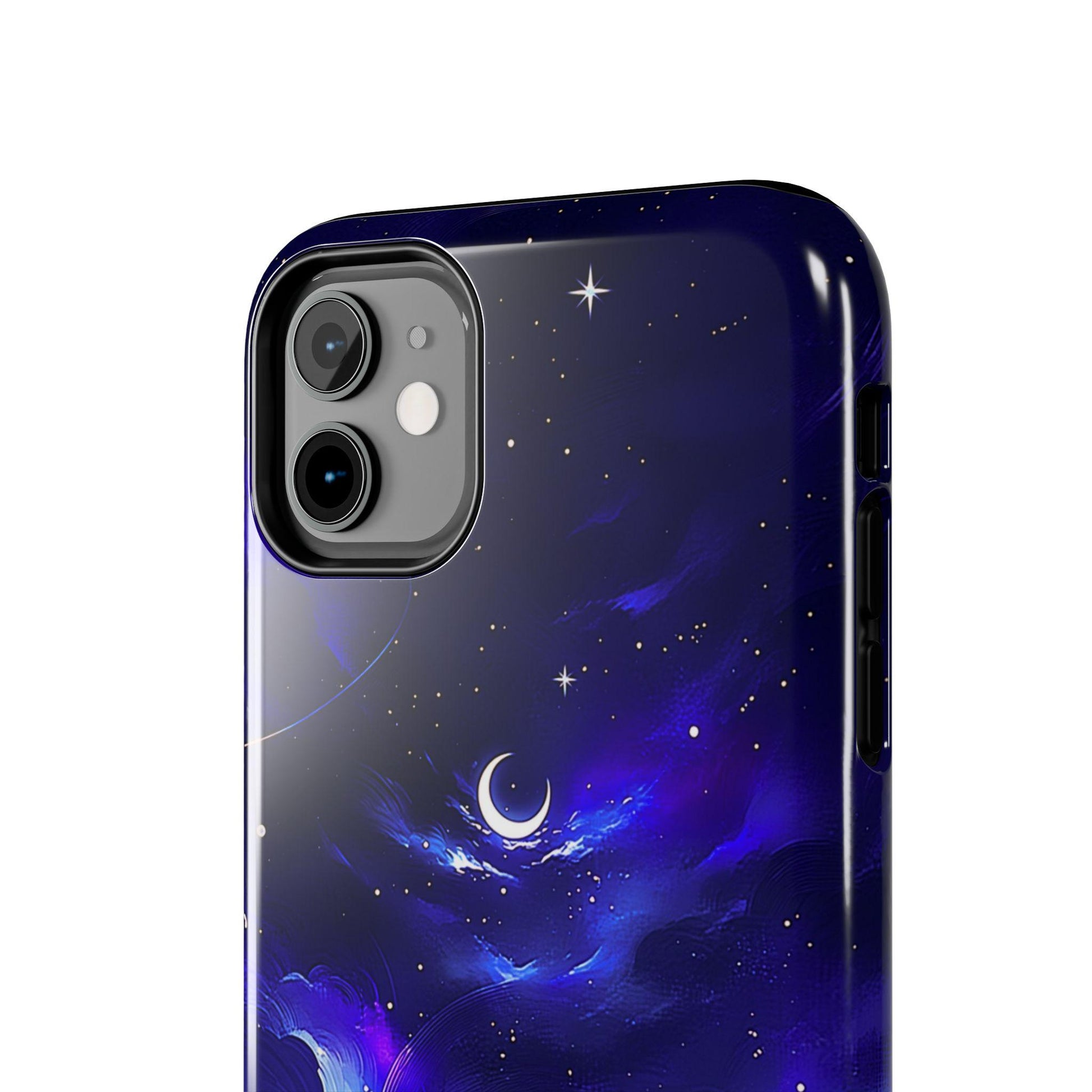 Blue Moon Phone Case, Celestial Night Sky iPhone Cover iPhone 17 16 15 14 Pro Max Samsung s23 s24 s25