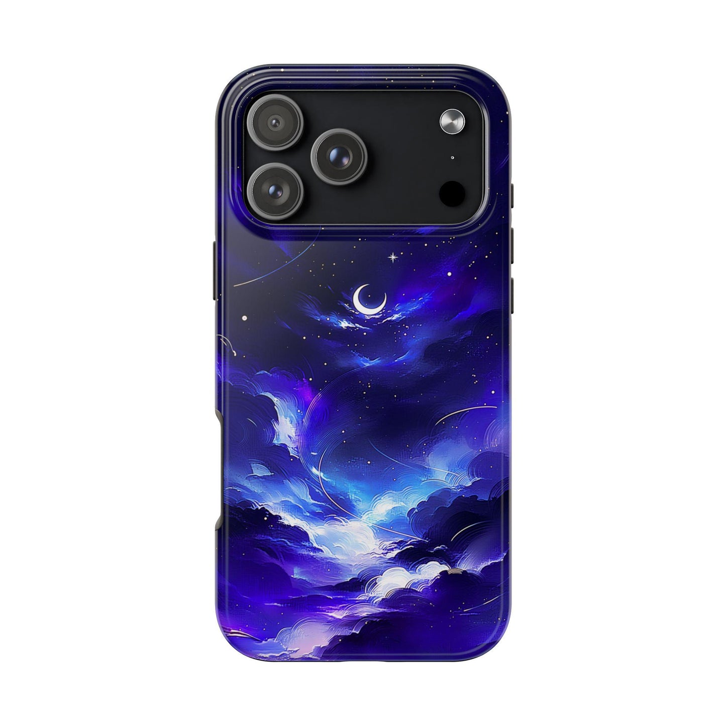 Blue Moon Phone Case, Celestial Night Sky iPhone Cover iPhone 17 16 15 14 Pro Max Samsung s23 s24 s25
