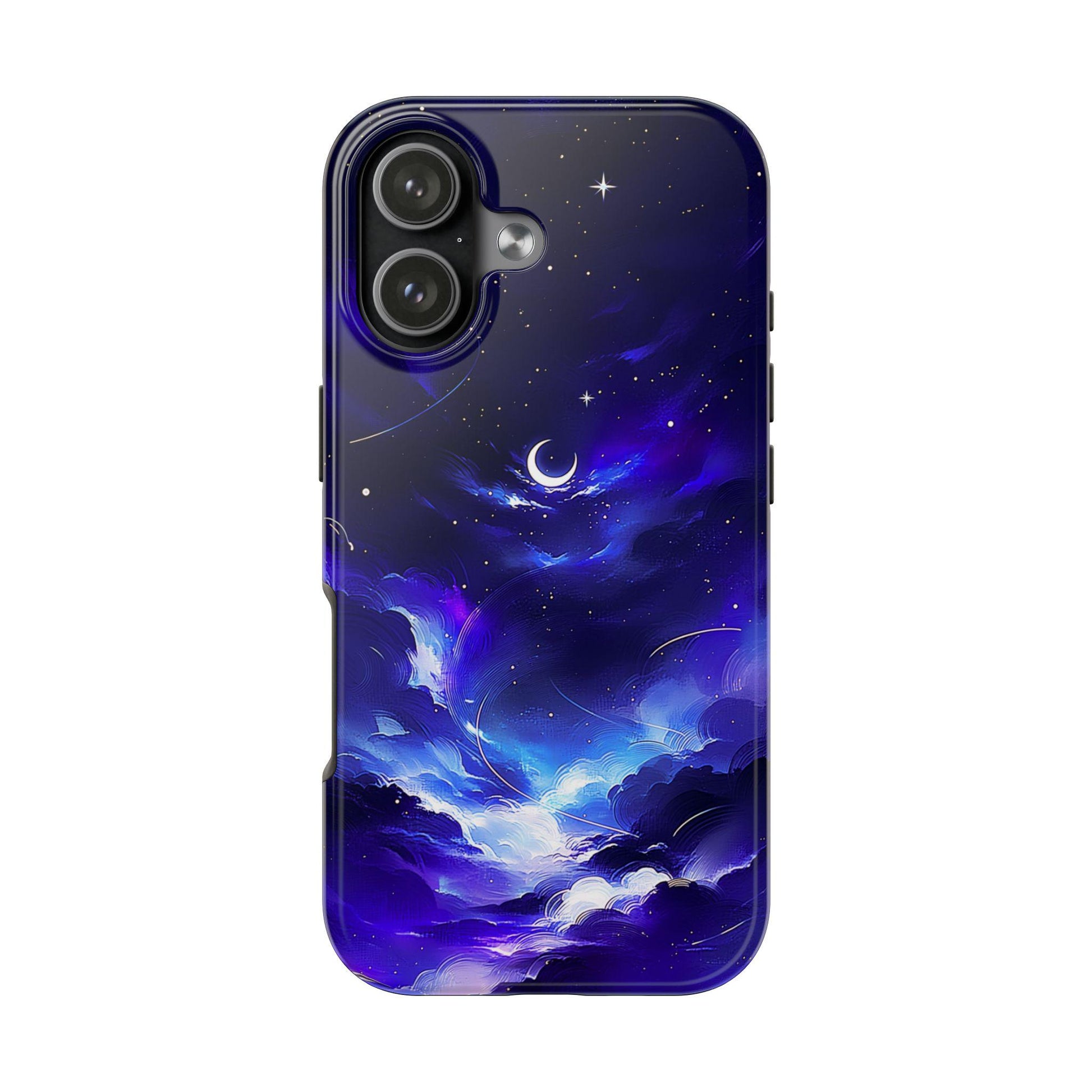 Blue Moon Phone Case, Celestial Night Sky iPhone Cover iPhone 17 16 15 14 Pro Max Samsung s23 s24 s25