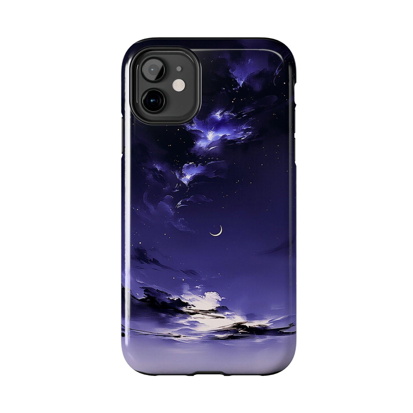 Blue Moon Phone Case, Celestial Night Sky iPhone Cover iPhone 17 16 15 14 Pro Max Samsung s23 s24 s25