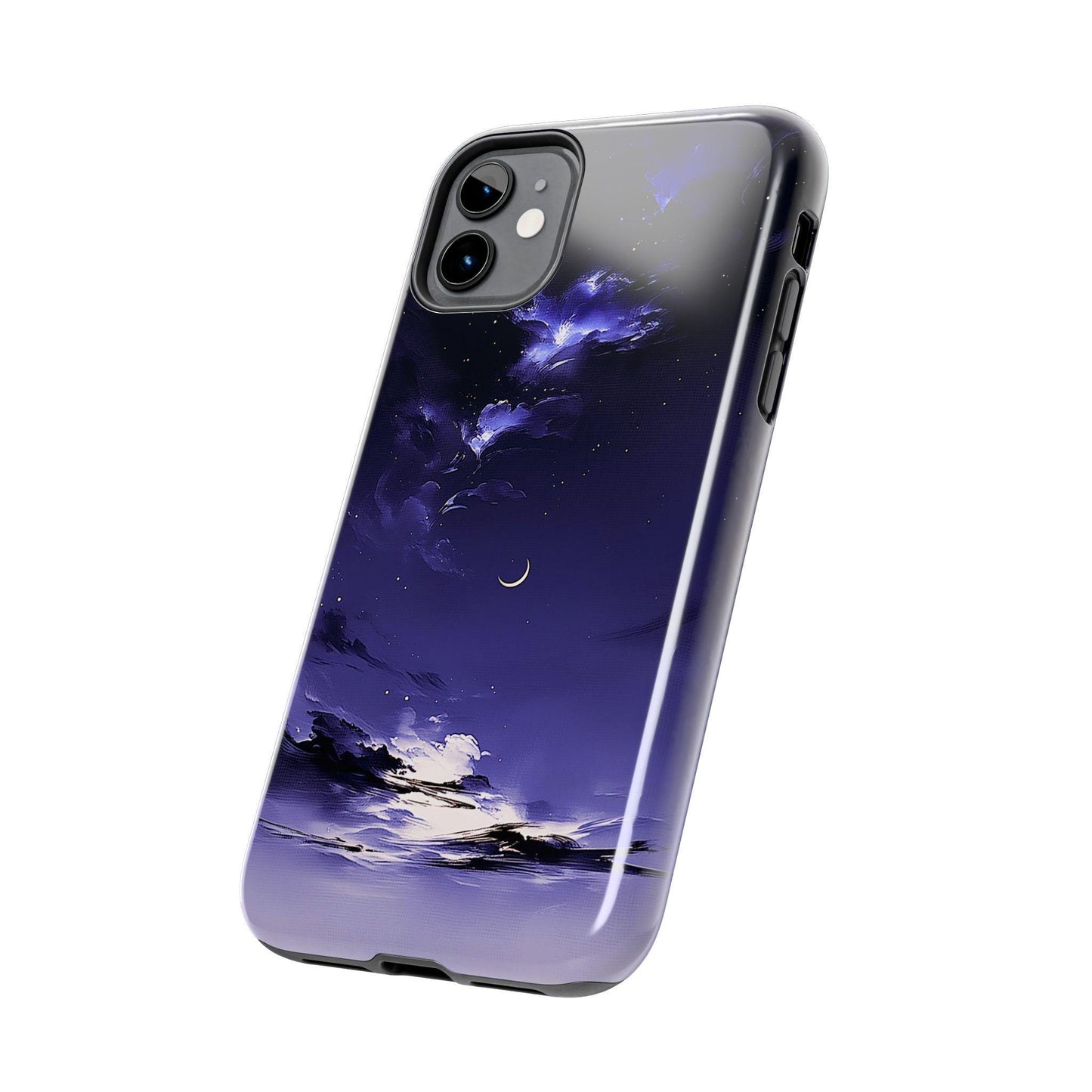 Blue Moon Phone Case, Celestial Night Sky iPhone Cover iPhone 17 16 15 14 Pro Max Samsung s23 s24 s25