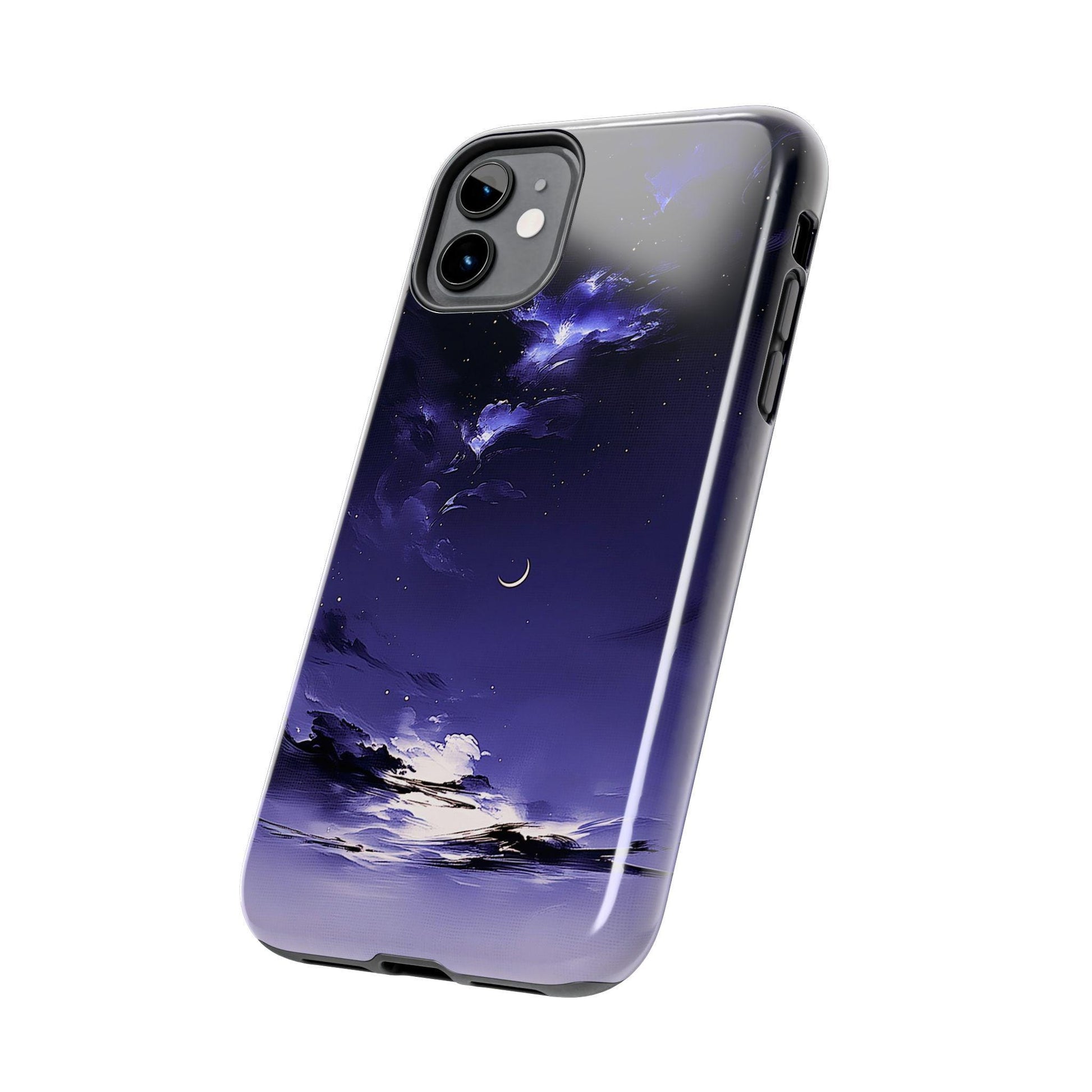 Blue Moon Phone Case, Celestial Night Sky iPhone Cover iPhone 17 16 15 14 Pro Max Samsung s23 s24 s25
