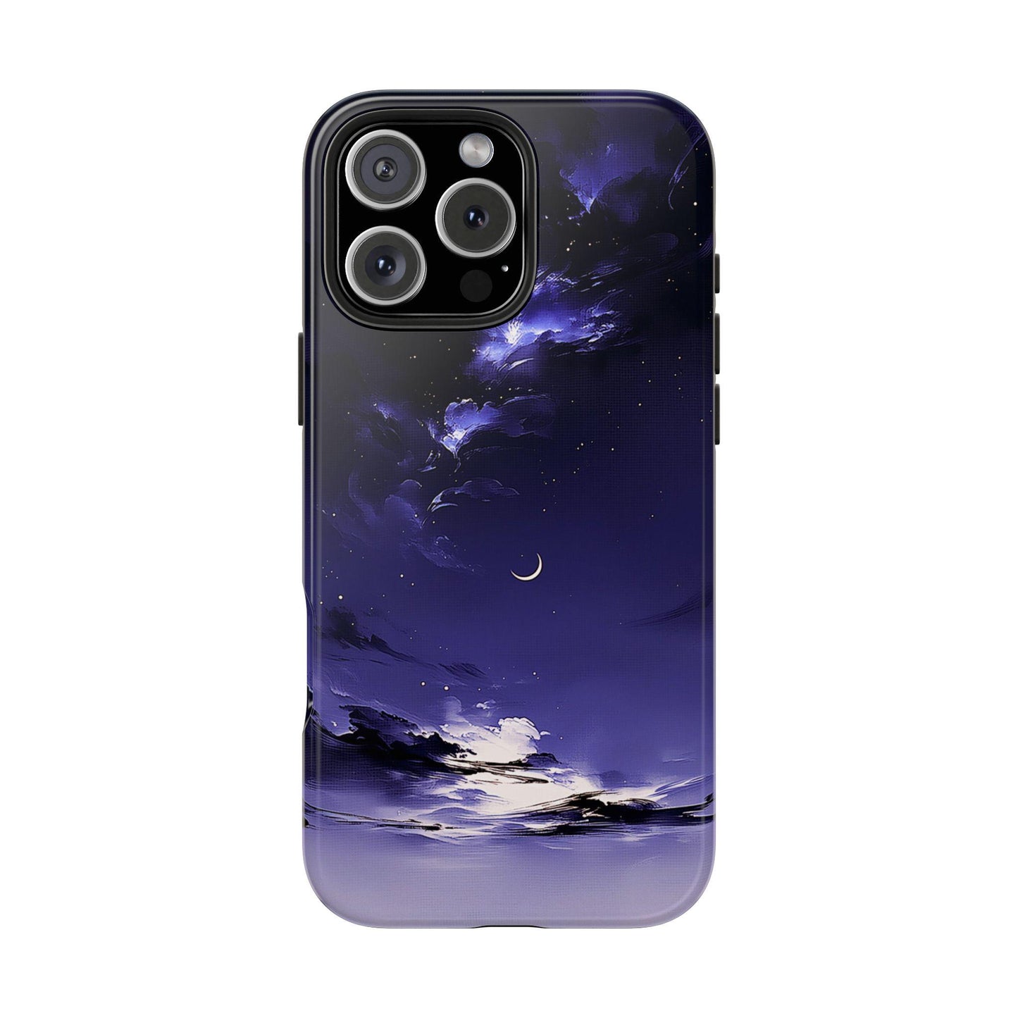 Blue Moon Phone Case, Celestial Night Sky iPhone Cover iPhone 17 16 15 14 Pro Max Samsung s23 s24 s25