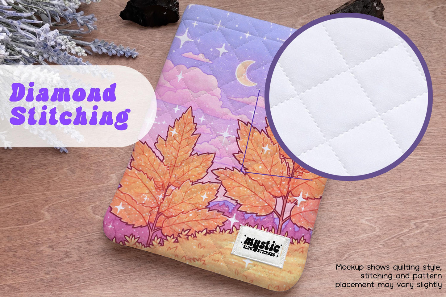 Quilted Kindle Sleeve – Floral Padded E-Reader & iPad Mini Case
