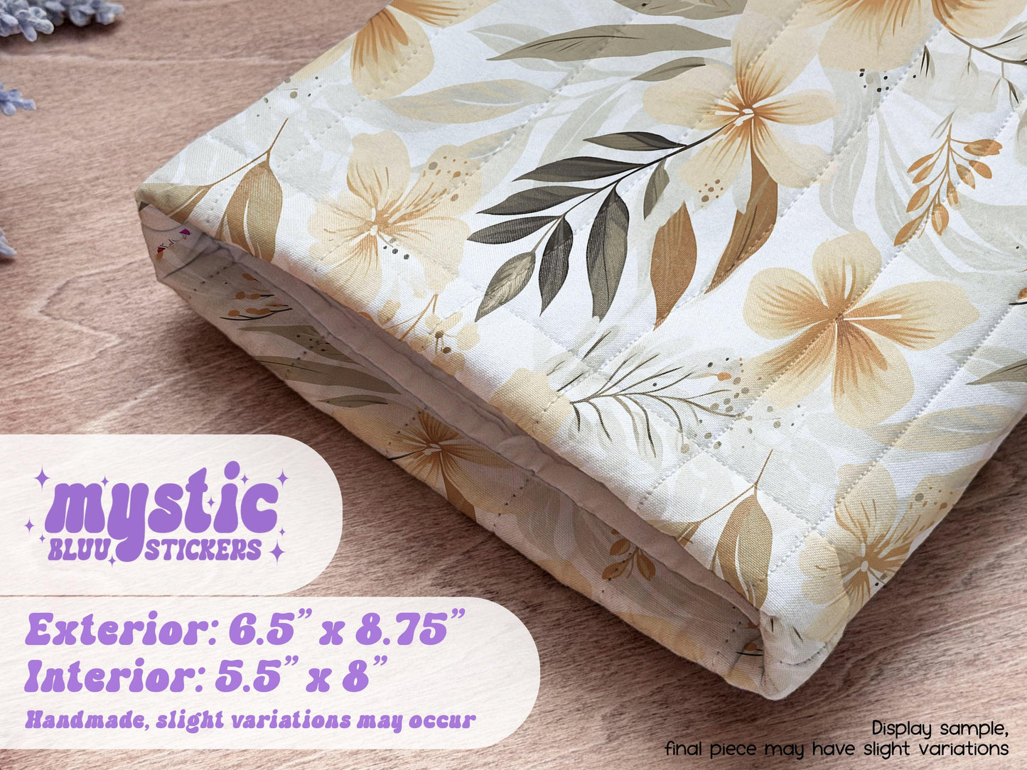 Quilted Kindle Sleeve – Boho Floral Padded E-Reader & iPad Mini Case