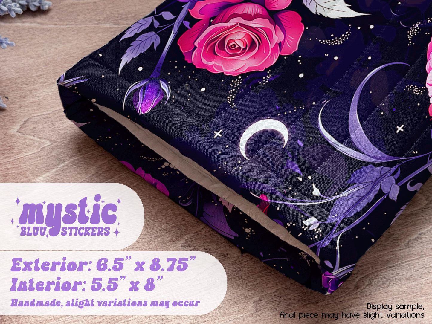 Quilted Kindle Sleeve – Celestial Rose Padded E-Reader & iPad Mini Case
