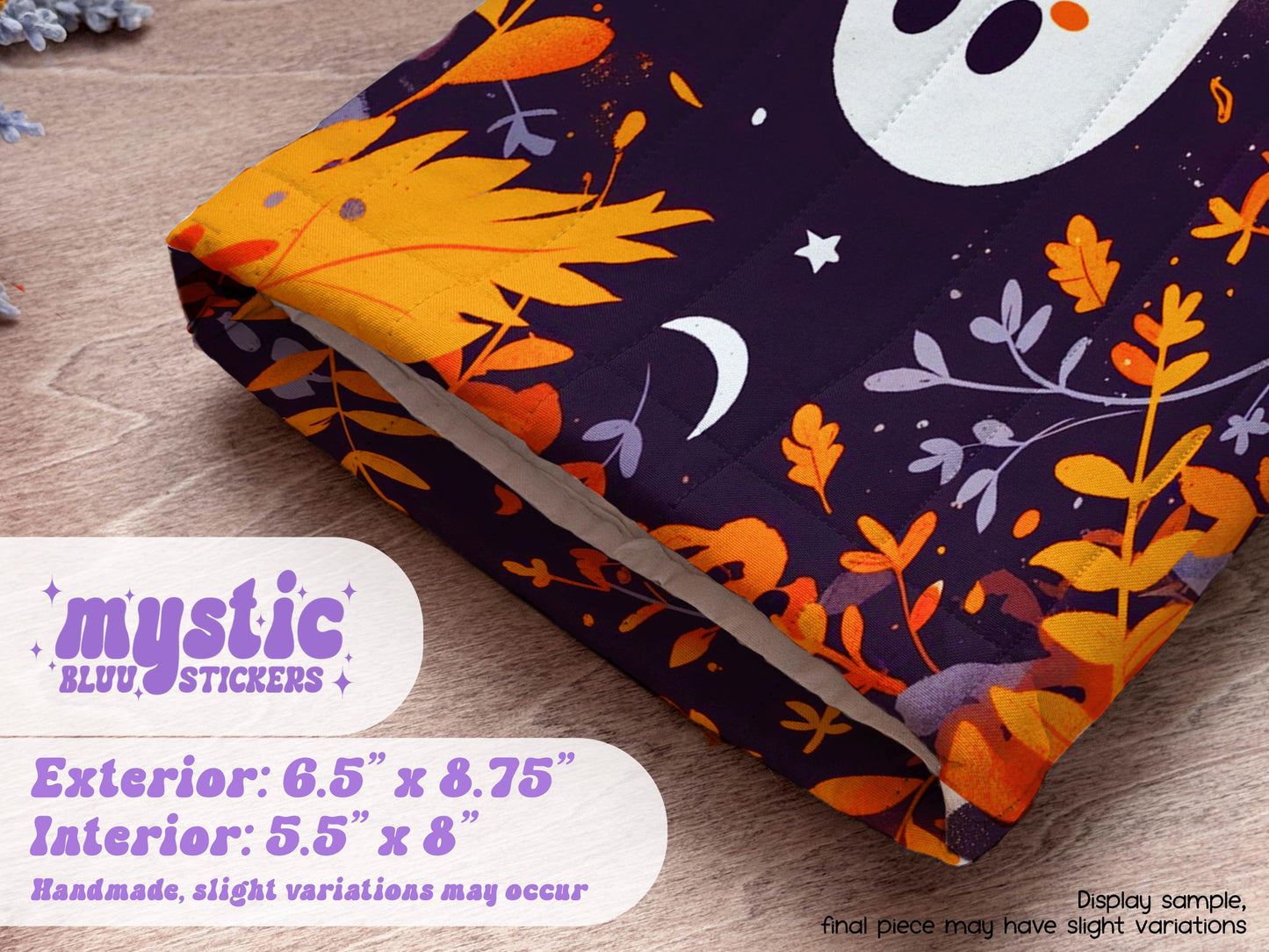 Cozy Ghost Kindle Sleeve - Quilted Padded E-Reader & iPad Mini Case