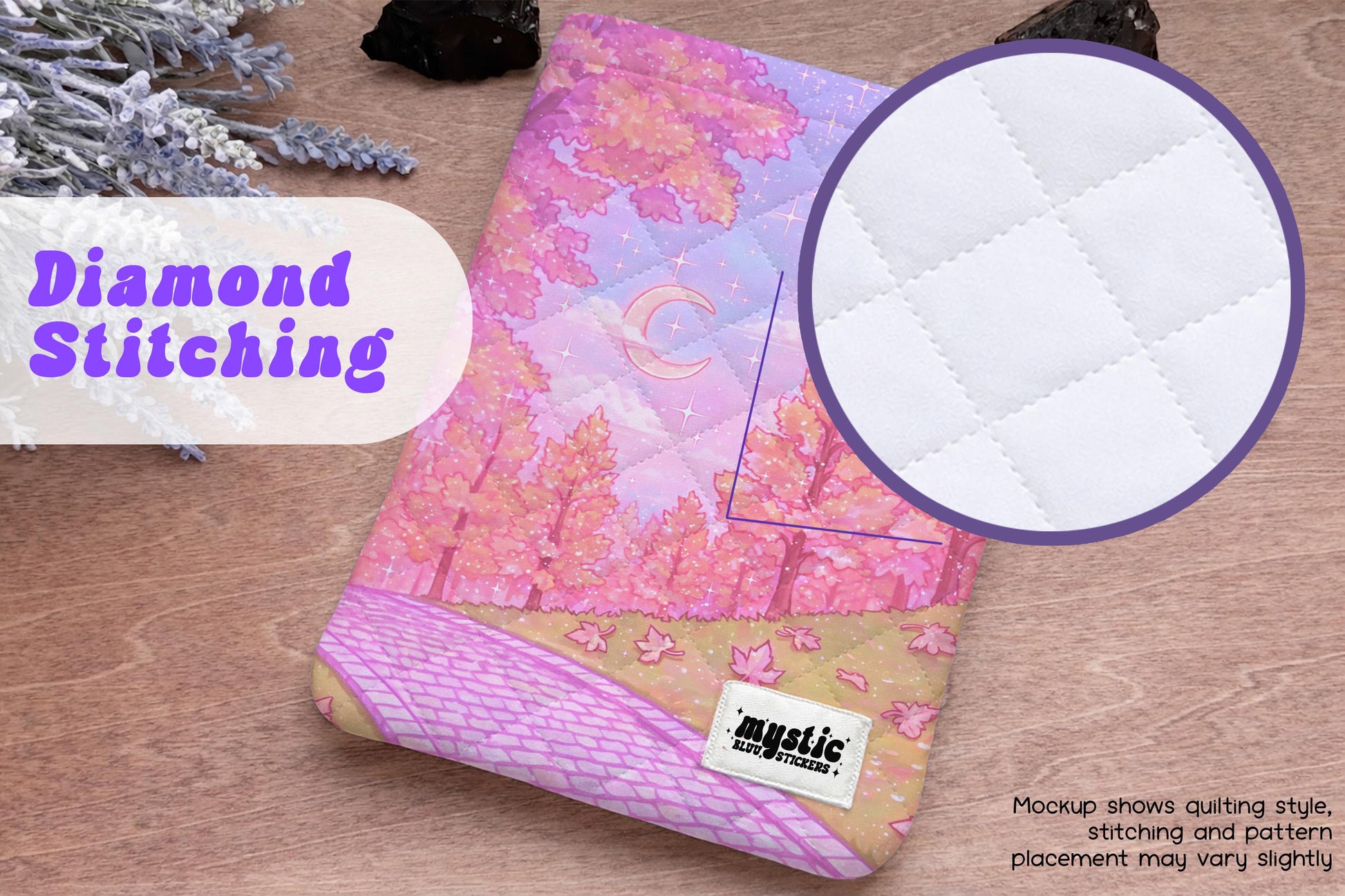 Pink Autumn Kindle Sleeve – Fall Quilted Padded E-Reader & iPad Mini Case
