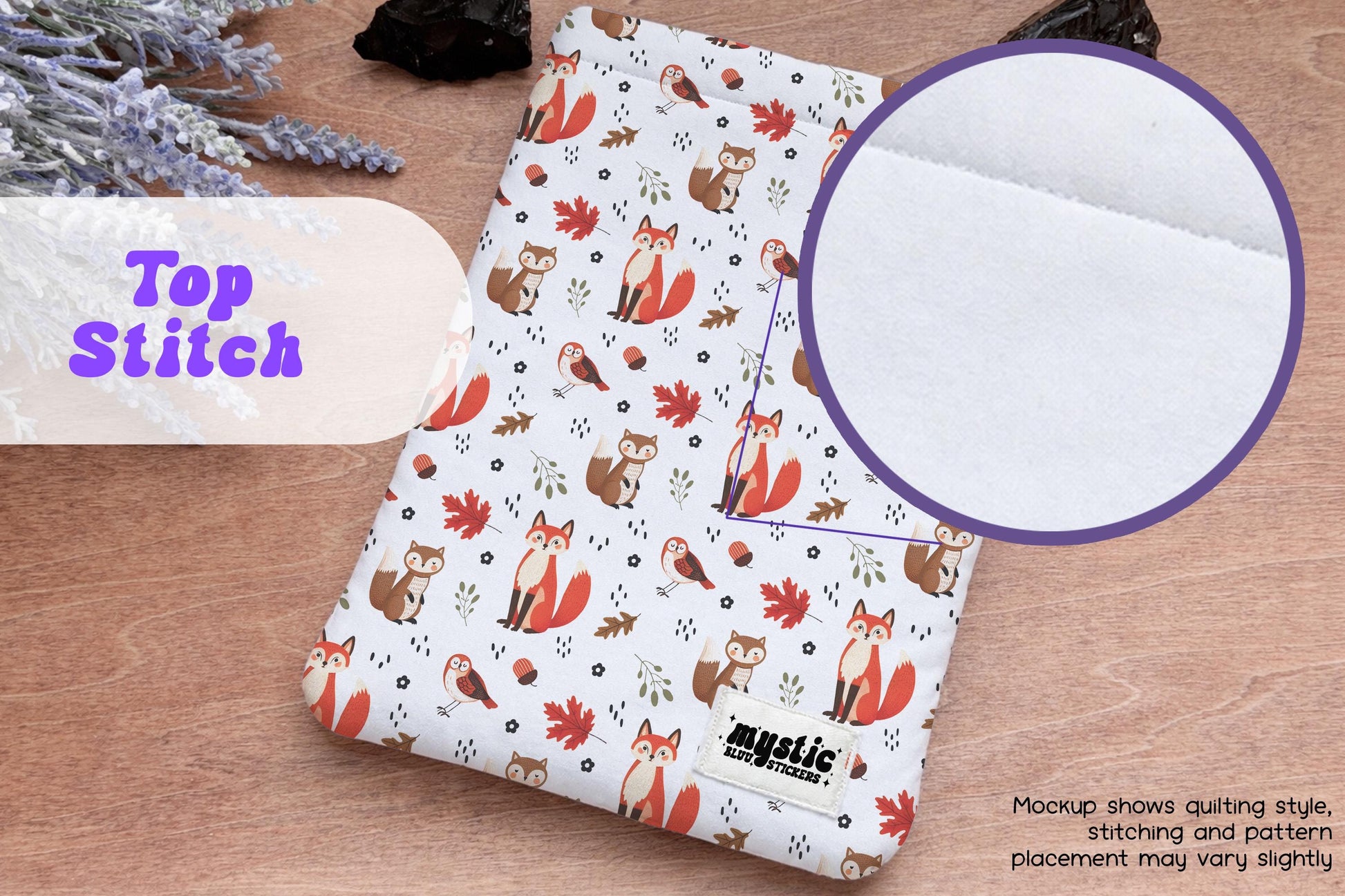 Cozy Woodland Kindle Sleeve – Autumn Quilted Padded E-Reader & iPad Mini Case