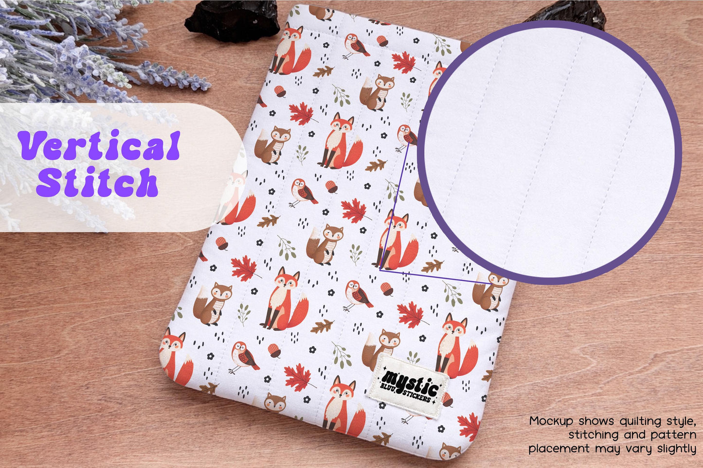 Cozy Woodland Kindle Sleeve – Autumn Quilted Padded E-Reader & iPad Mini Case