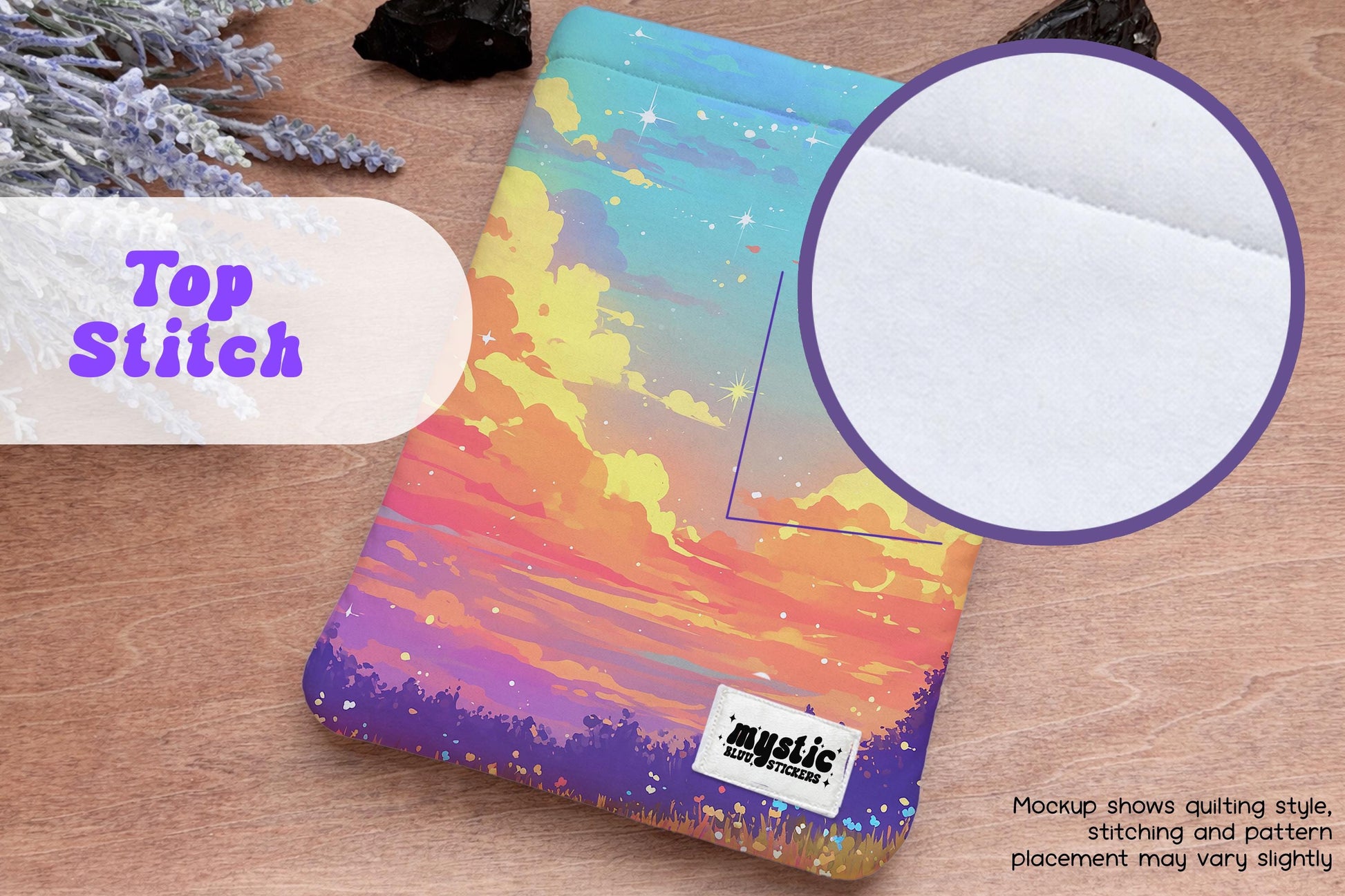 Autumn Sky Kindle Sleeve – Sunset Quilted Padded E-Reader & iPad Mini Case