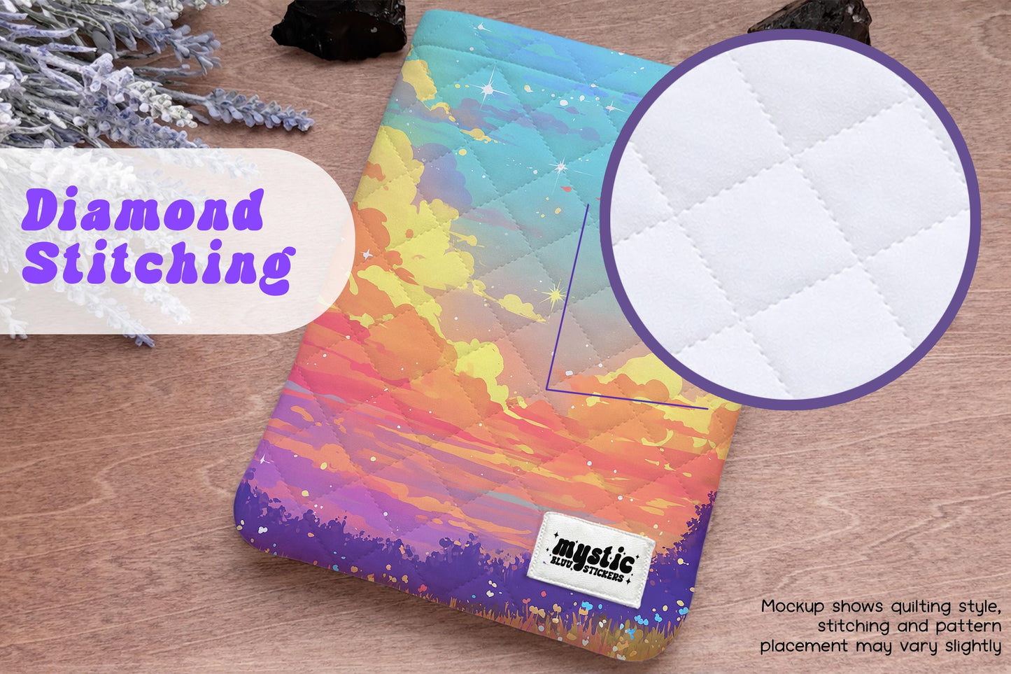 Autumn Sky Kindle Sleeve – Sunset Quilted Padded E-Reader & iPad Mini Case