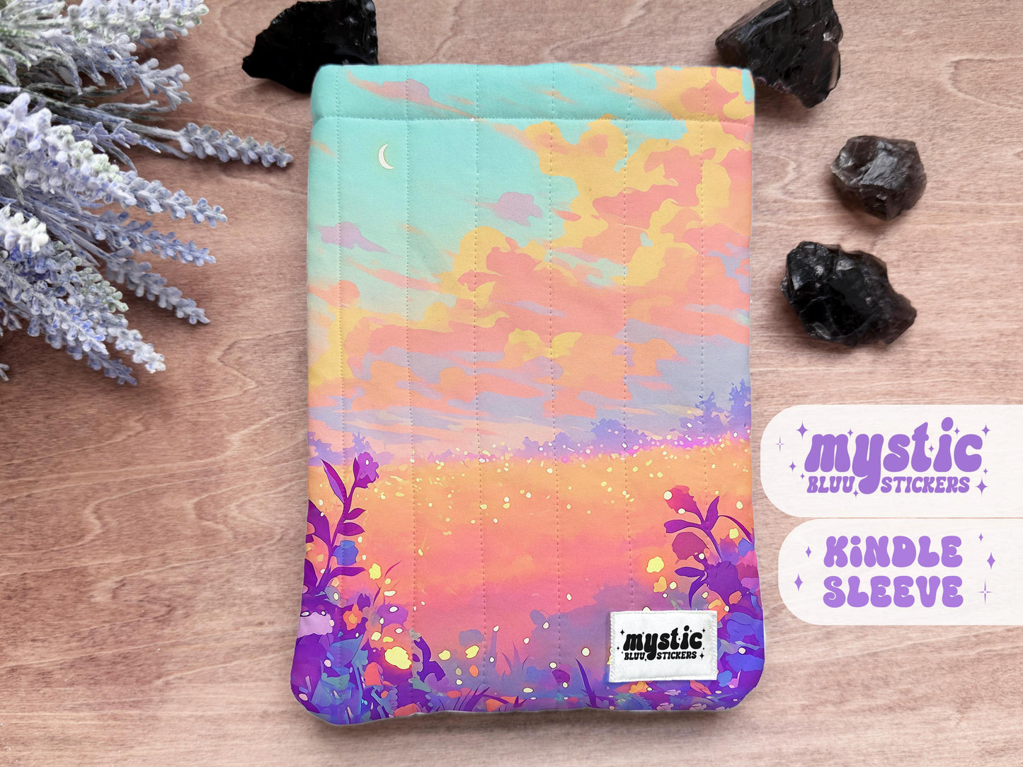 Autumn Sky Kindle Sleeve – Sunset Quilted Padded E-Reader & iPad Mini Case