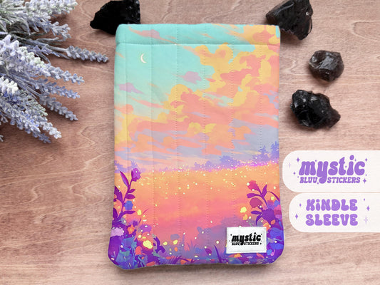 Autumn Sky Kindle Sleeve – Sunset Quilted Padded E-Reader & iPad Mini Case