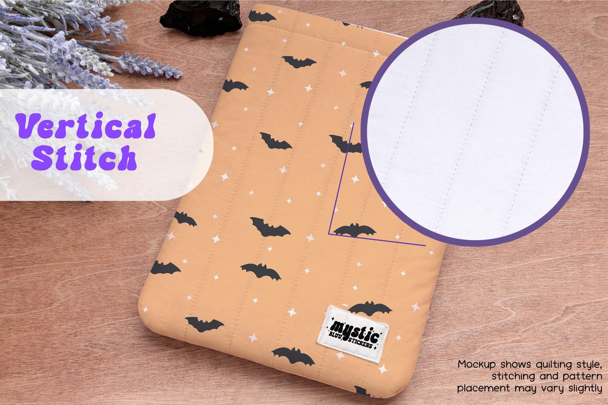 Bat Kindle Sleeve - Minimal Quilted Padded E-Reader & iPad Mini Case