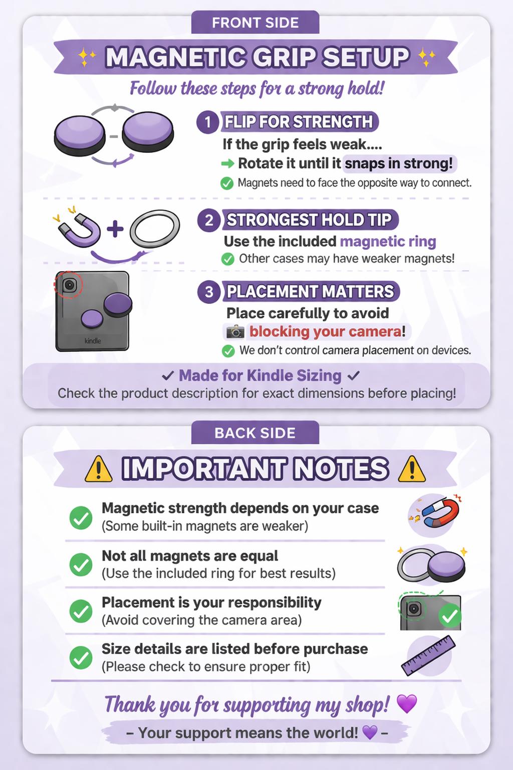 Good Girl MagSafe Kindle Grip: Bookish Ereader Phone Grip