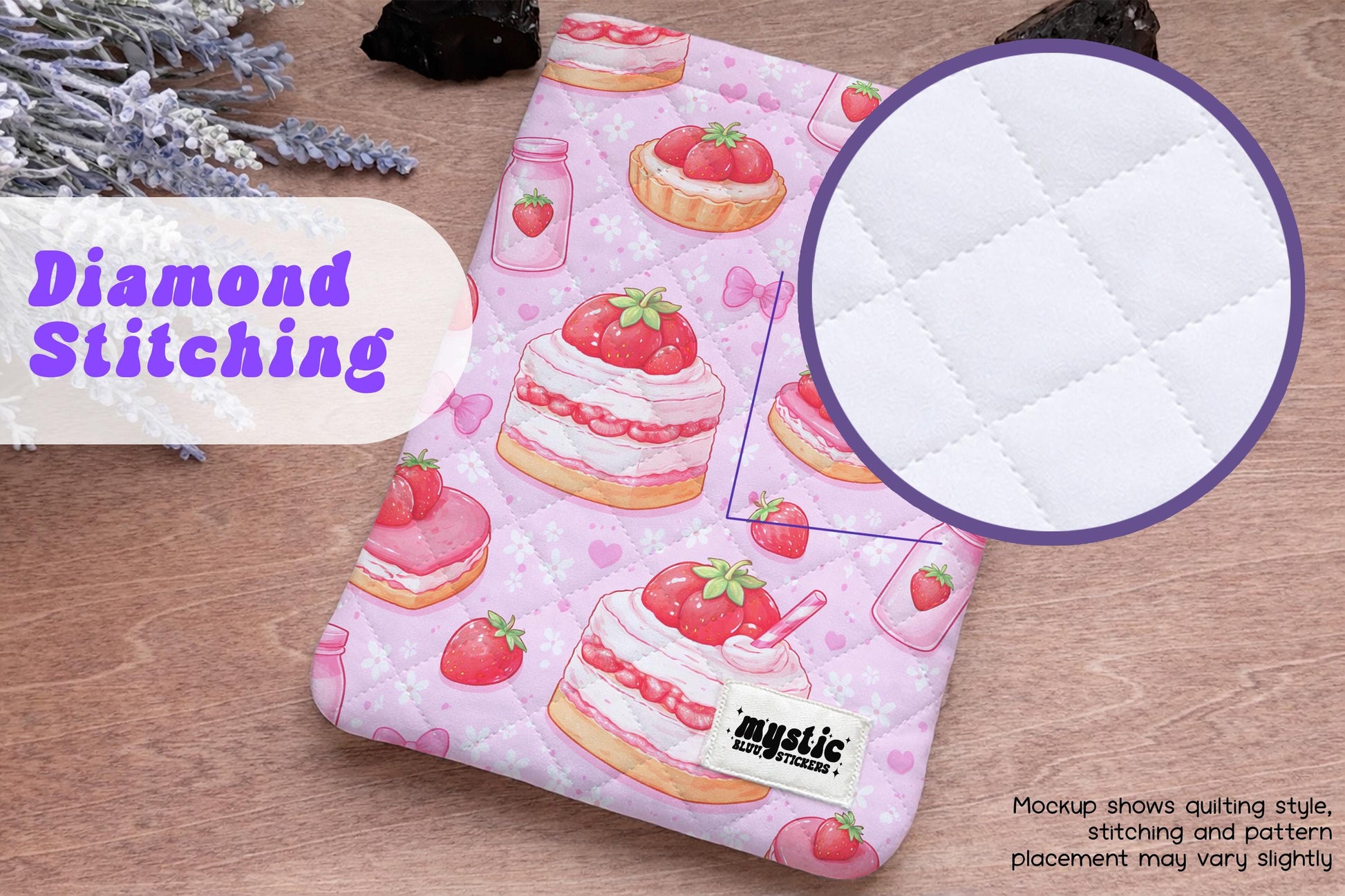 Strawberry Kindle Sleeve | Handmade Padded E-Reader Cover | Protection for Kindle, Kobo, Nook & More