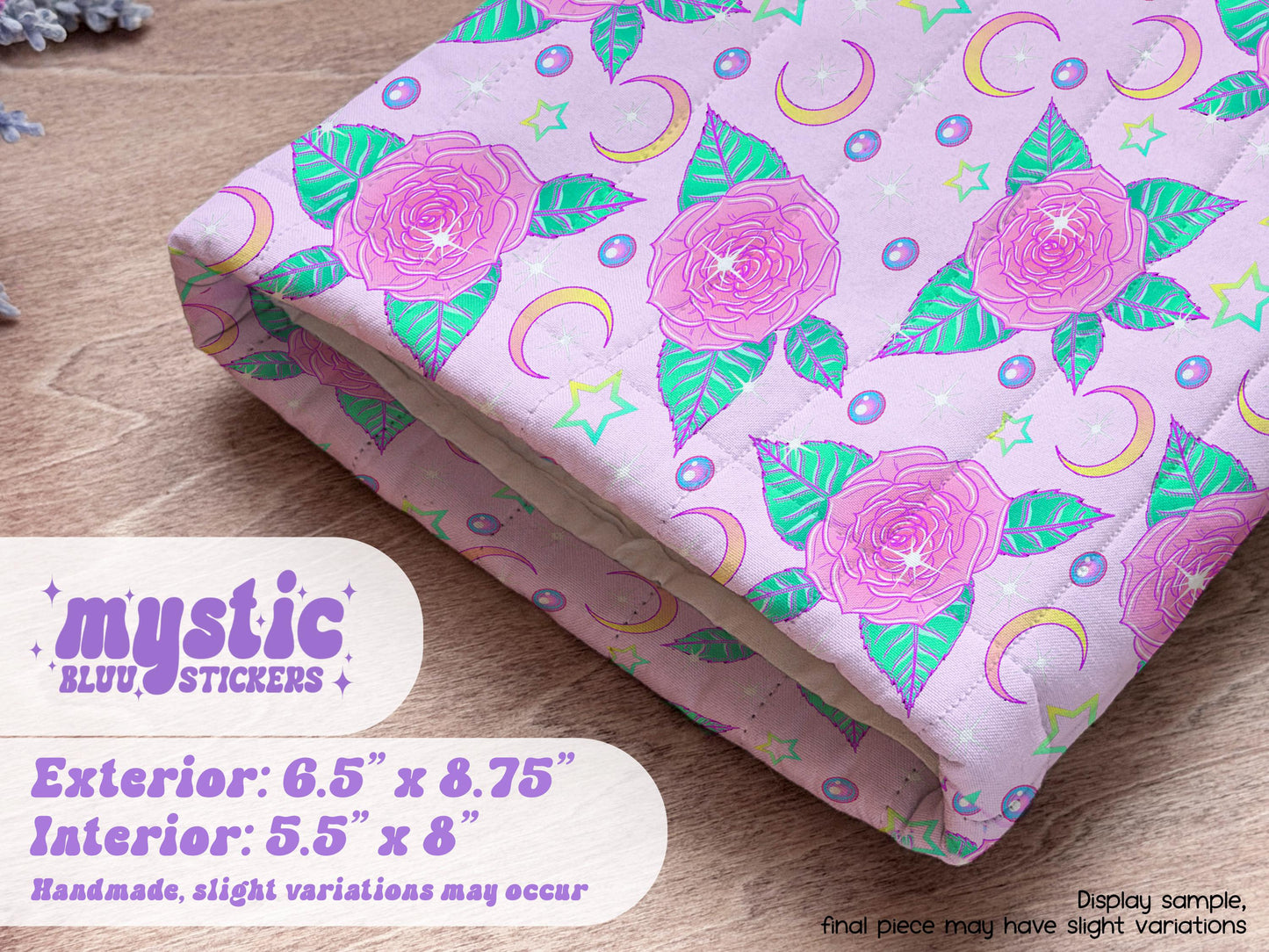 Celestial Rose Kindle Sleeve - Quilted Padded E-Reader & iPad Mini Case