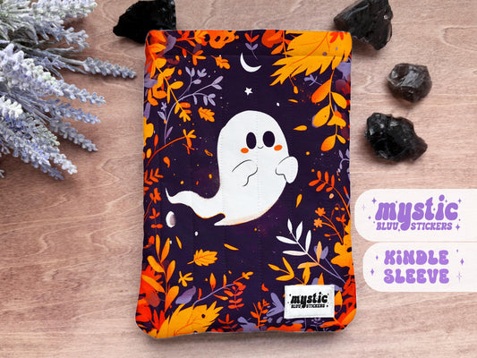 Cozy Ghost Kindle Sleeve - Quilted Padded E-Reader & iPad Mini Case