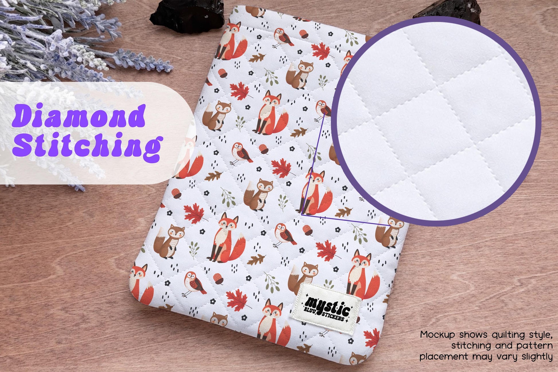 Cozy Woodland Kindle Sleeve – Autumn Quilted Padded E-Reader & iPad Mini Case