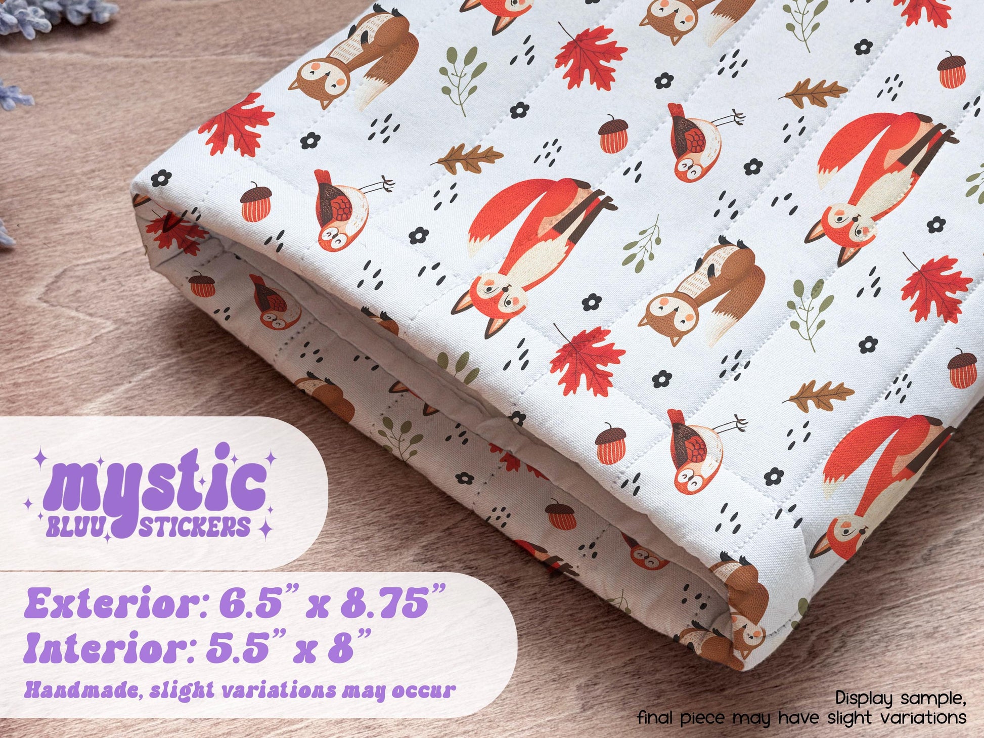 Cozy Woodland Kindle Sleeve – Autumn Quilted Padded E-Reader & iPad Mini Case