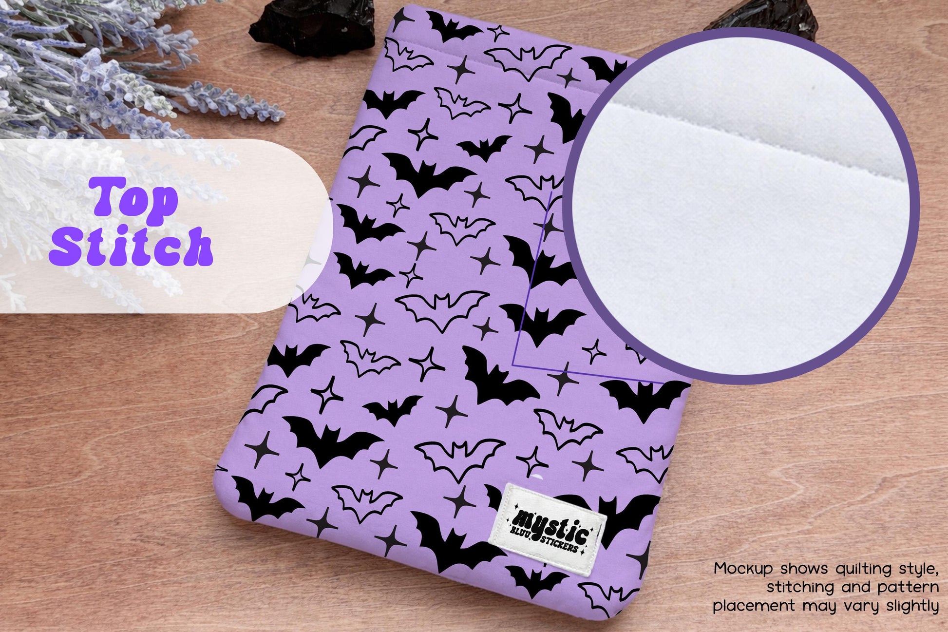 Bat Kindle Sleeve - Spooky Quilted Padded E-Reader & iPad Mini Case