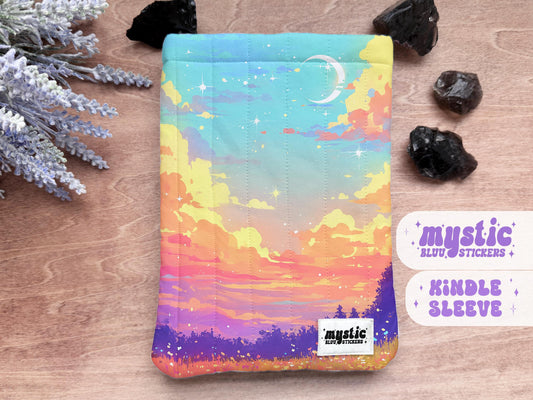 Autumn Sky Kindle Sleeve – Sunset Quilted Padded E-Reader & iPad Mini Case