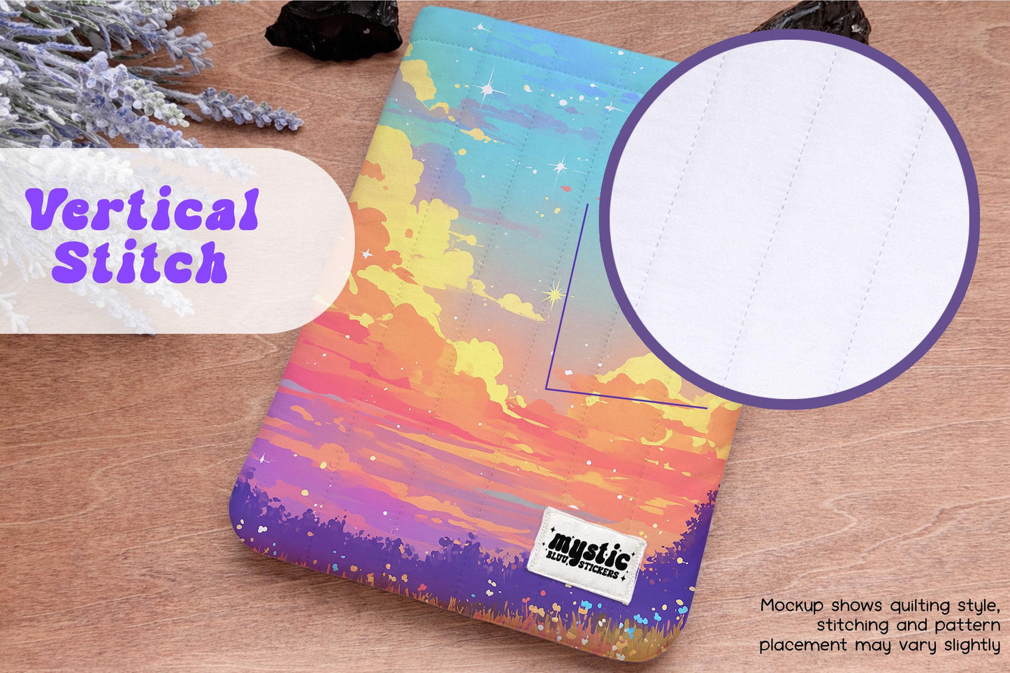 Autumn Sky Kindle Sleeve – Sunset Quilted Padded E-Reader & iPad Mini Case