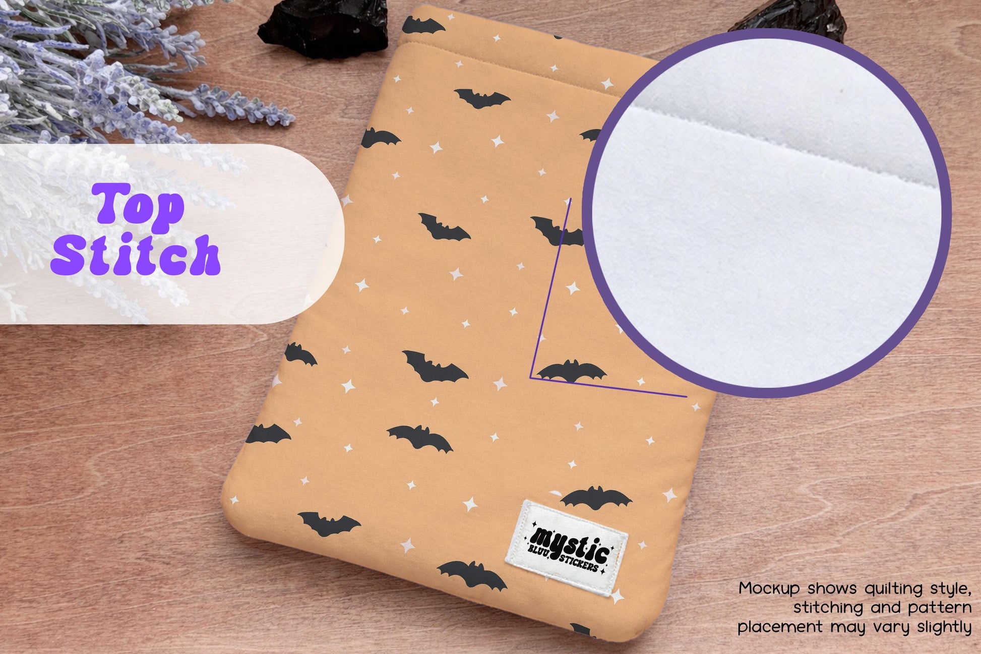 Bat Kindle Sleeve - Minimal Quilted Padded E-Reader & iPad Mini Case