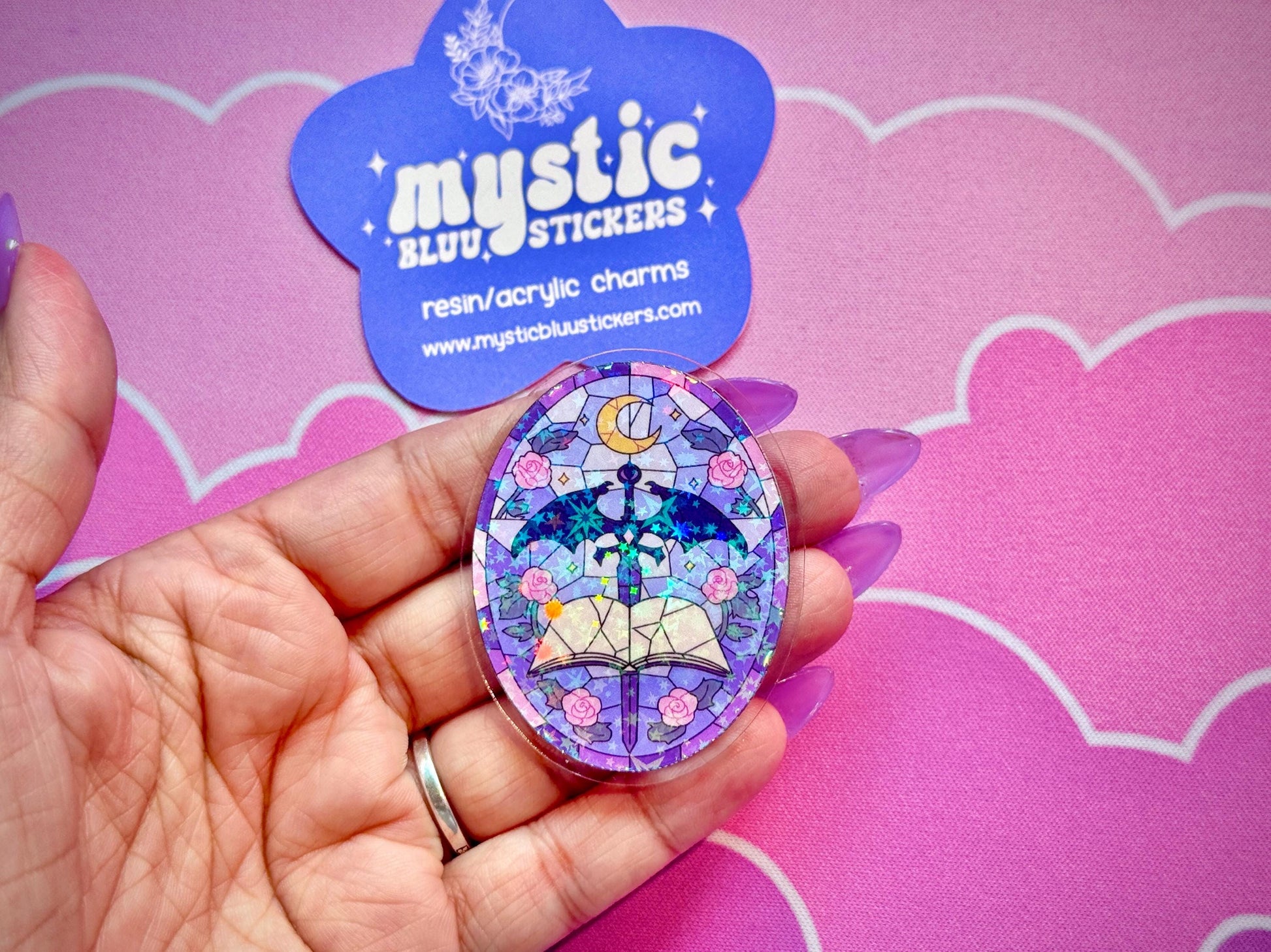 Fantasy Dragon Acrylic Flat Back Cabochon: Bookish DIY Craft Supply