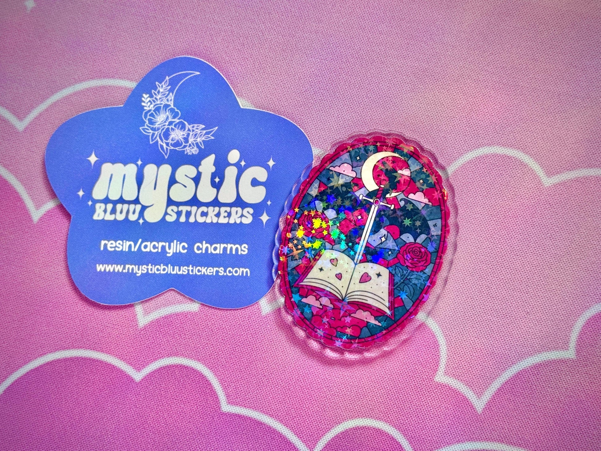 Fantasy Dragon Acrylic Flat Back Cabochon: Bookish DIY Craft Supply