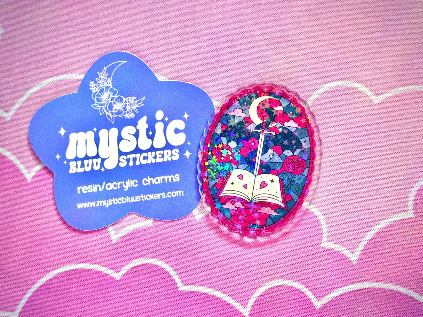 Fantasy Dragon Acrylic Flat Back Cabochon: Bookish DIY Craft Supply
