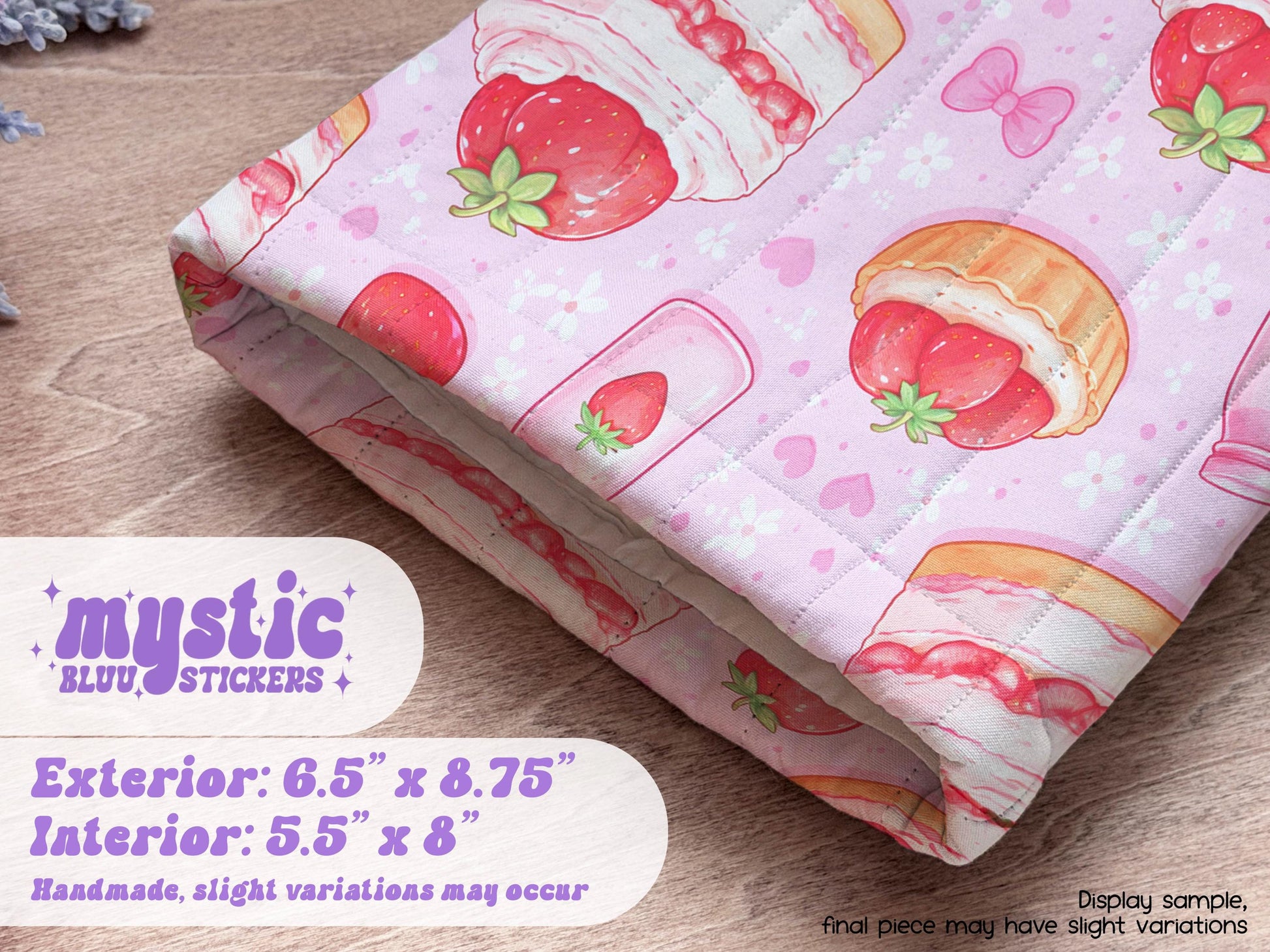 Strawberry Kindle Sleeve | Handmade Padded E-Reader Cover | Protection for Kindle, Kobo, Nook & More