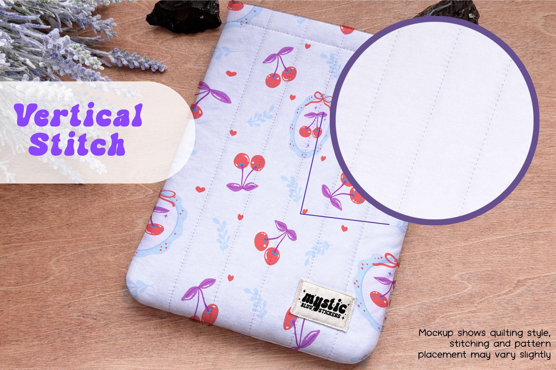 Cherries Kindle Sleeve | Handmade Padded E-Reader Cover | Protection for Kindle, Kobo, Nook & More