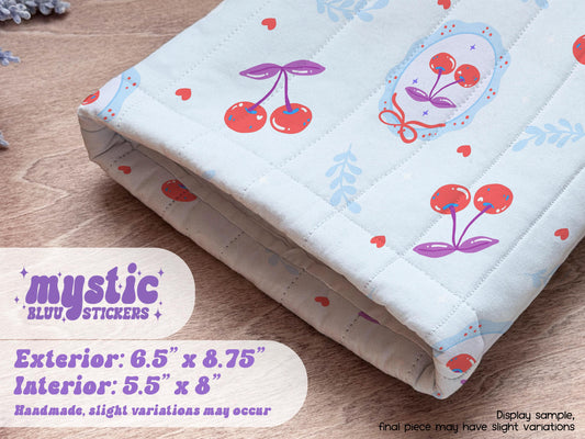 Cherries Kindle Sleeve | Handmade Padded E-Reader Cover | Protection for Kindle, Kobo, Nook & More