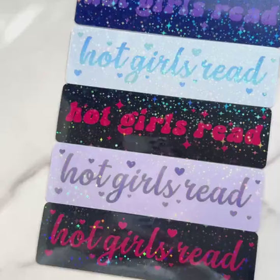 Hot Girls Read Bookmark, Holographic, Smut Bookmark, Bestfriend Gift, Cute Reading Accessories, Page Saver For Women, Bookish Gift