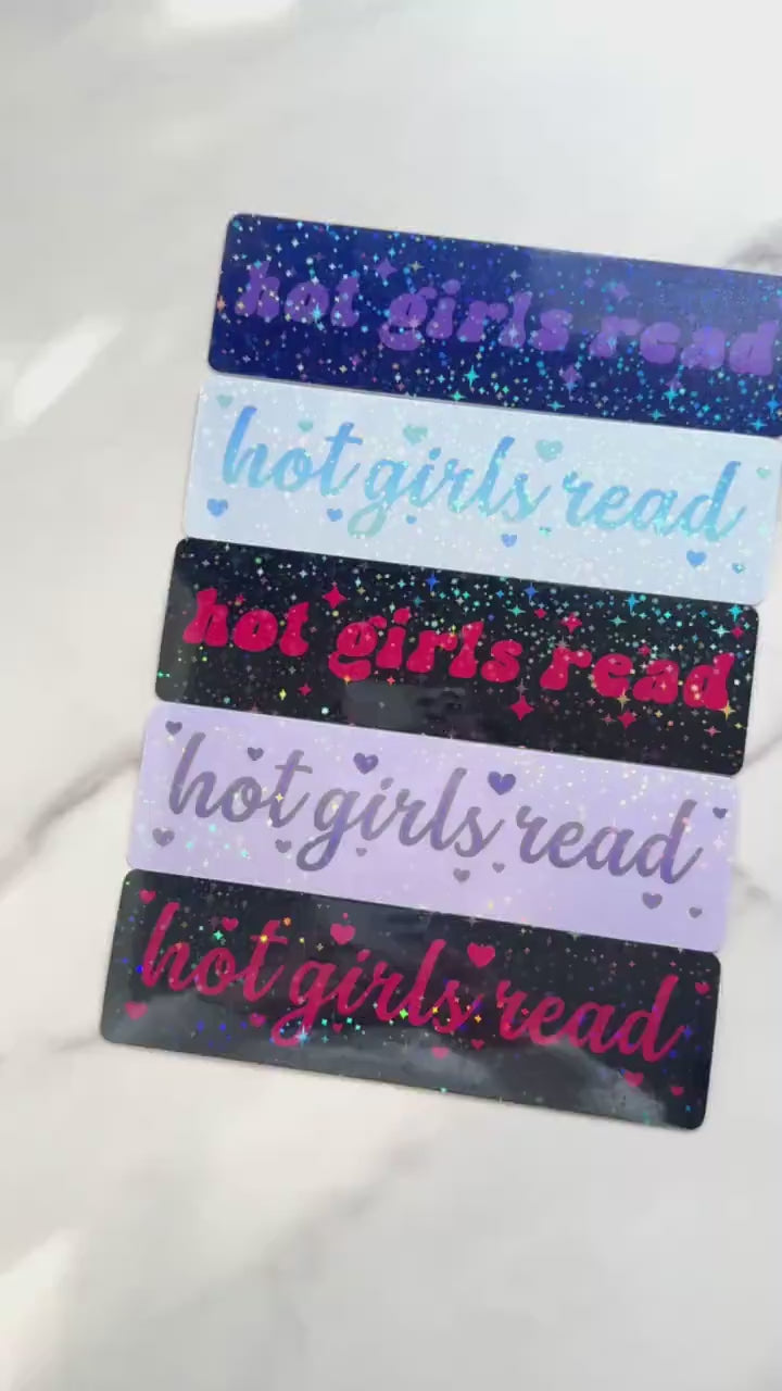 Hot Girls Read Bookmark, Holographic, Smut Bookmark, Bestfriend Gift, Cute Reading Accessories, Page Saver For Women, Bookish Gift