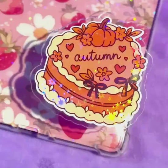 Autumn Cake Kindle Grip: Holographic Magsafe Phone Grip