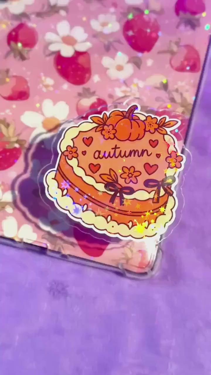Autumn Cake Kindle Grip: Holographic Magsafe Phone Grip