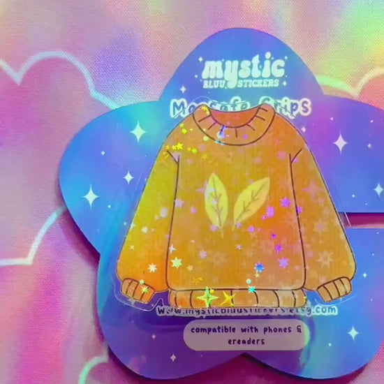 Fall Sweater Kindle Grip : Cozy Autumn MagSafe Holder for Phones and E-Readers