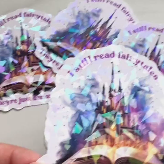 Dark Fairytale Holographic Sticker: Spicy Romance Booktok Kindle Laptop