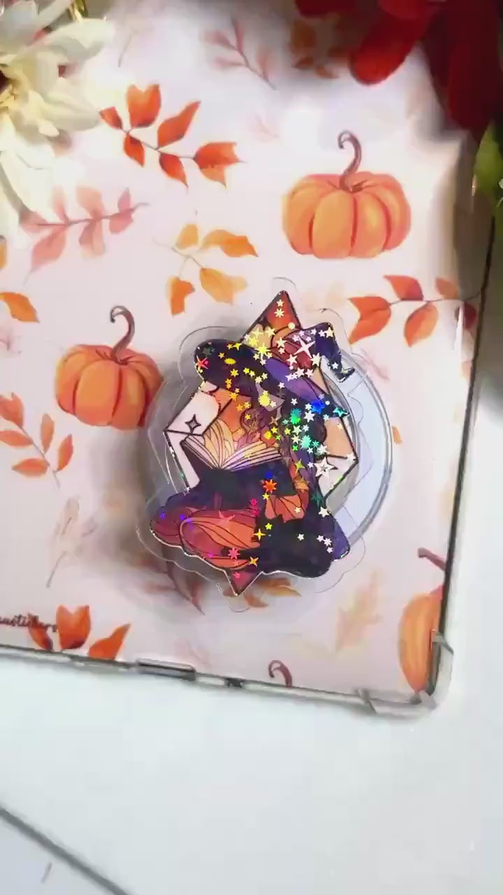 Witch MagSafe Phone Grip: Holographic Book Reader Accessory