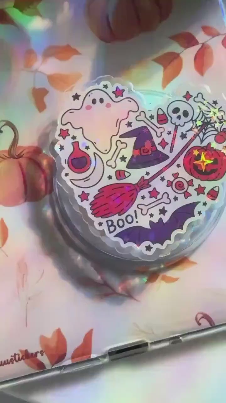 Halloween Ghost MagSafe Kindle Grip Spooky E-Reader & Phone Accessory